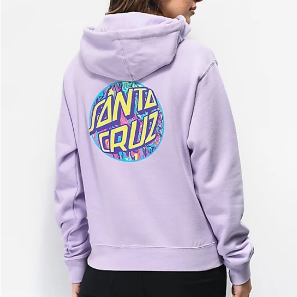 Santa Cruz Skate Spill Dot Light Pastel Purple Hoodie